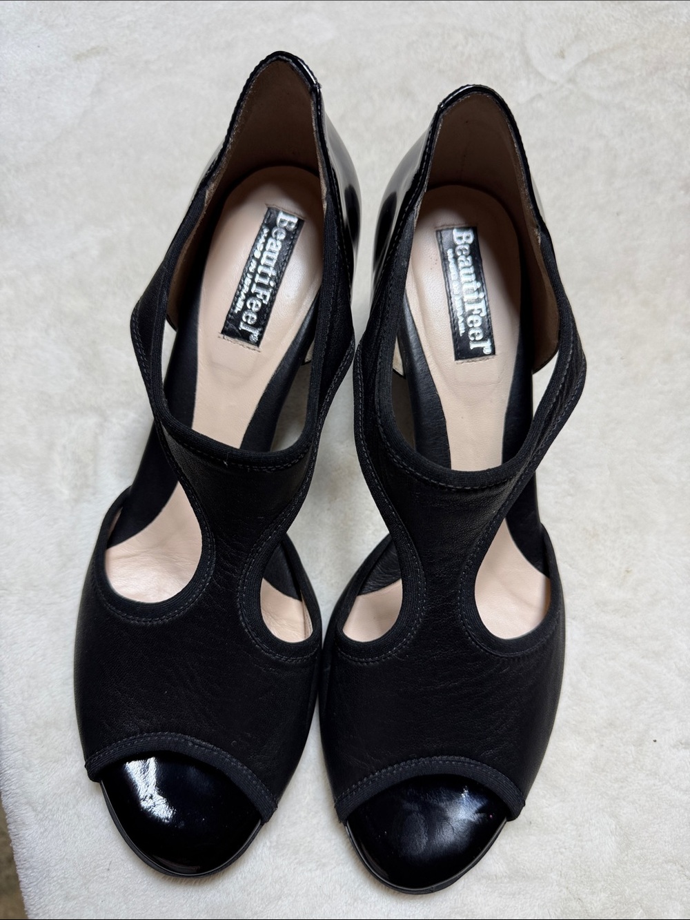 Beautifeel Peep Toes Shoes Soft Leather Size 40/Womans 10 GORGEOUS 💥